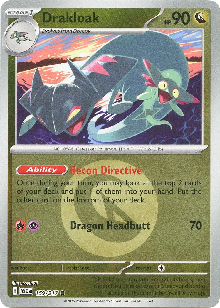 Image for Drakloak - 159/217 (Energy Symbol Pattern) (159/217) (ME: Ascended Heroes) (ASC) - Pokemon