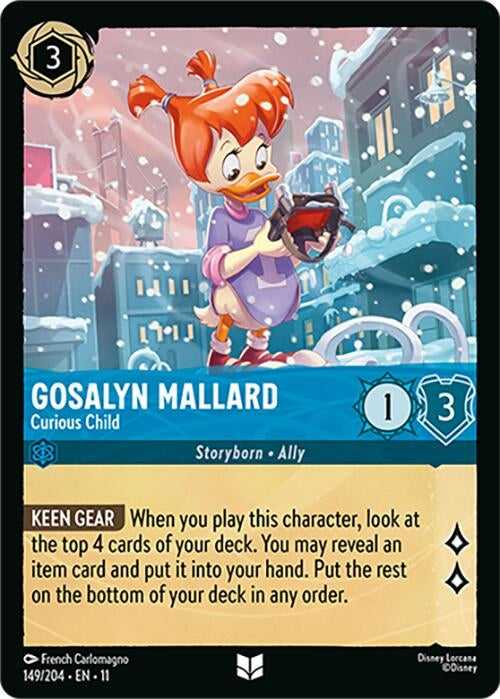 Image for Gosalyn Mallard - Curious Child (149/204) (Winterspell) - Disney Lorcana