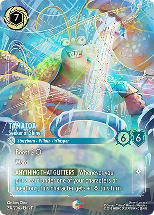Image for Tamatoa - Seeker of Shine (Enchanted) (237/204) (Winterspell) - Disney Lorcana