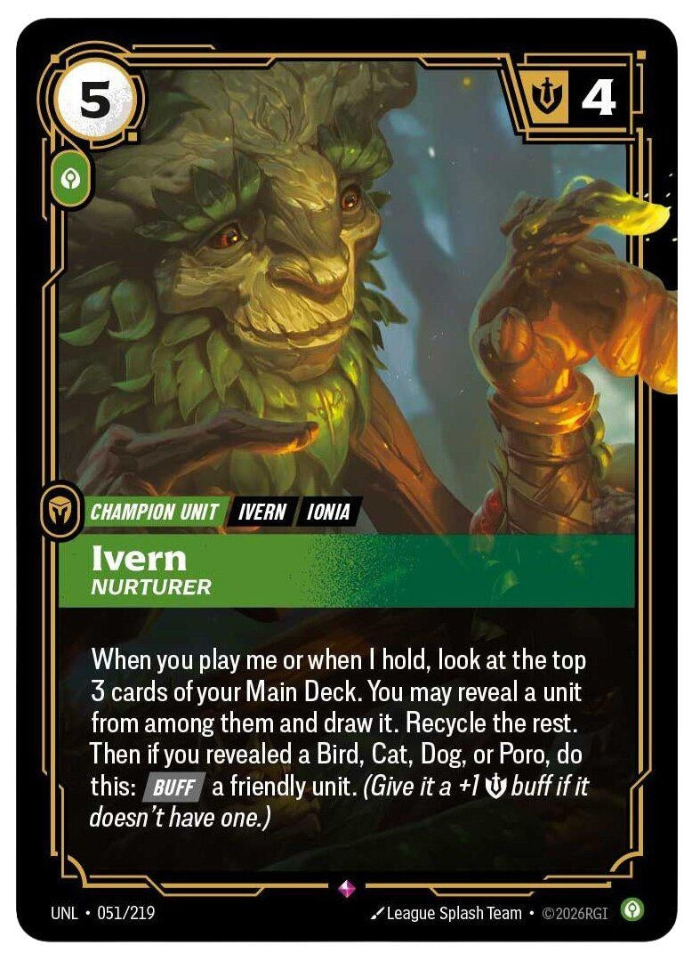 Image for Ivern - Nurturer (051/219) (Unleashed) - Riftbound: League of Legends Trading Card Game