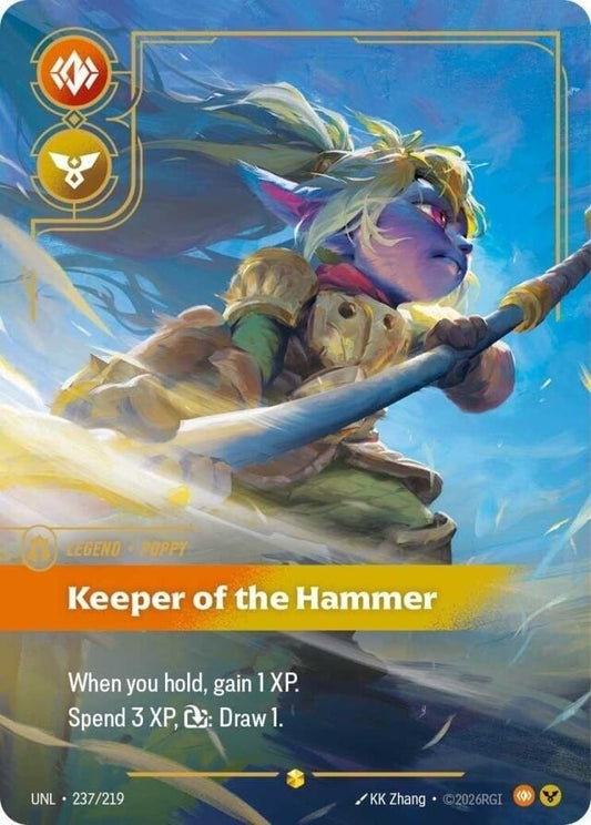 Image for Poppy - Keeper of the Hammer (Overnumbered) (237/219) (Unleashed) - Riftbound: League of Legends Trading Card Game