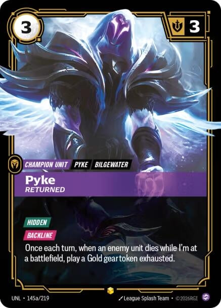 Image for Pyke - Returned (Alternate Art) (145a/219) (Unleashed) - Riftbound: League of Legends Trading Card Game