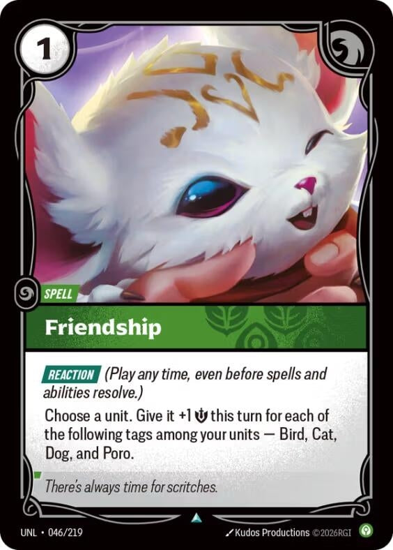 Image for Friendship (046/219) (Unleashed) - Riftbound: League of Legends Trading Card Game