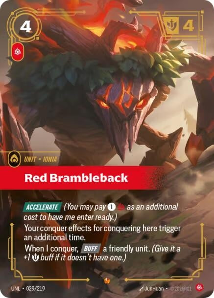 Image for Red Brambleback (029/219) (Unleashed) - Riftbound: League of Legends Trading Card Game