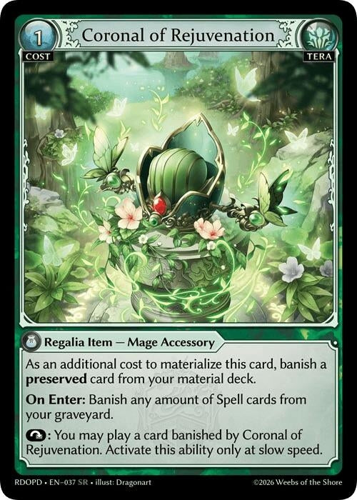 Image for Coronal of Rejuvenation (037) (Radiant Origins: Pantheon) - Grand Archive TCG