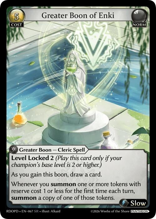 Image for Greater Boon of Enki (067) (Radiant Origins: Pantheon) - Grand Archive TCG