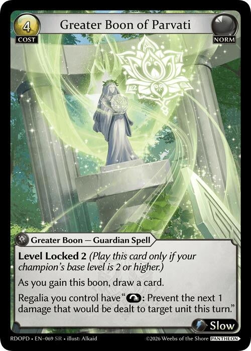 Image for Greater Boon of Parvati (069) (Radiant Origins: Pantheon) - Grand Archive TCG