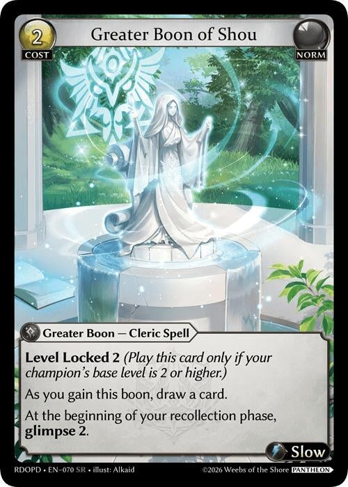 Image for Greater Boon of Shou (070) (Radiant Origins: Pantheon) - Grand Archive TCG