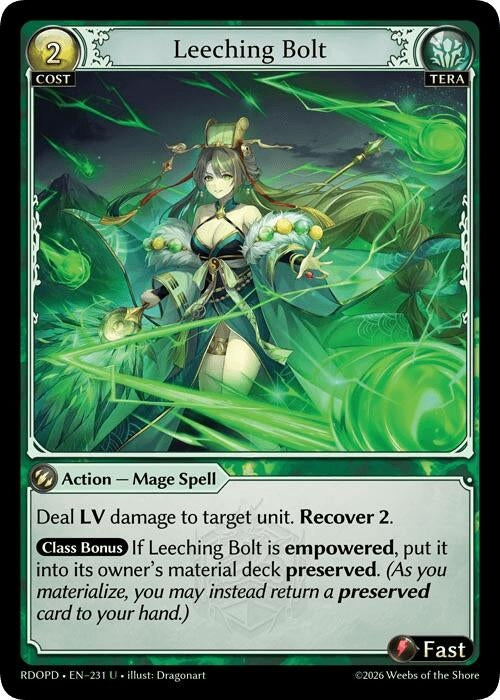 Image for Leeching Bolt (231) (Radiant Origins: Pantheon) - Grand Archive TCG