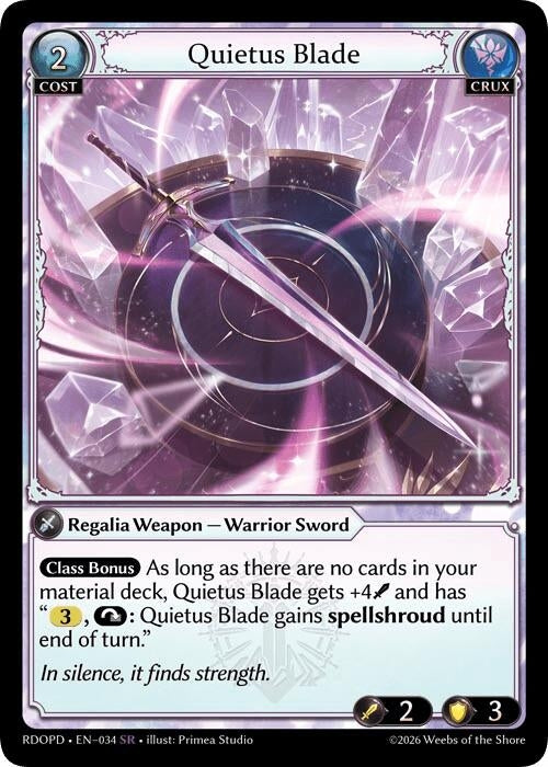 Image for Quietus Blade (034) (Radiant Origins: Pantheon) - Grand Archive TCG