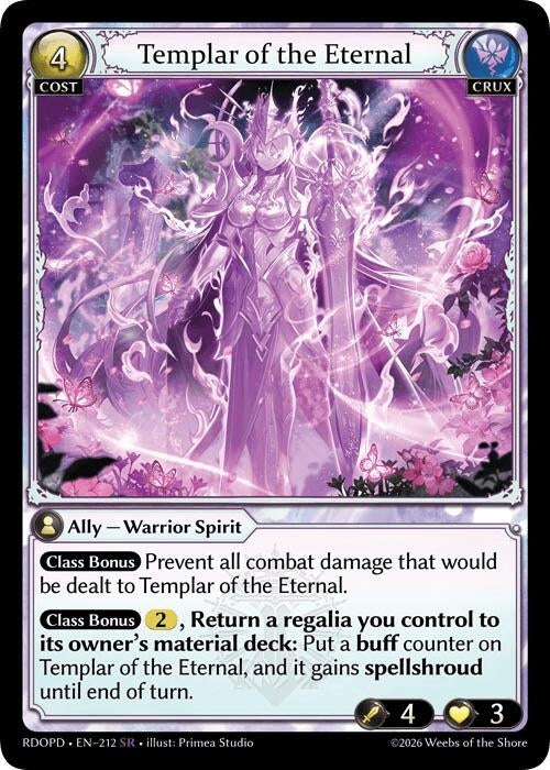 Image for Templar of the Eternal (212) (Radiant Origins: Pantheon) - Grand Archive TCG