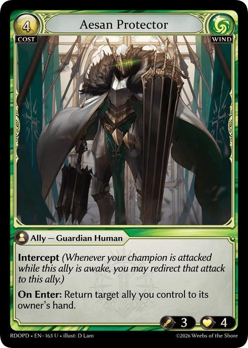 Image for Aesan Protector (163) (Radiant Origins: Pantheon) - Grand Archive TCG