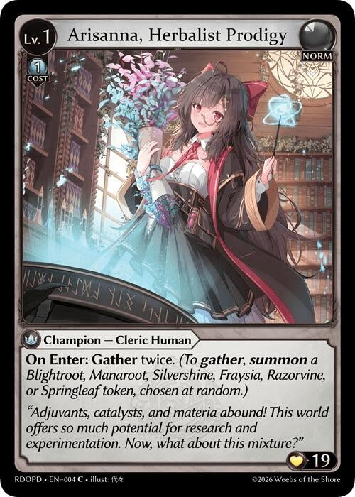 Image for Arisanna, Herbalist Prodigy (004) (Radiant Origins: Pantheon) - Grand Archive TCG