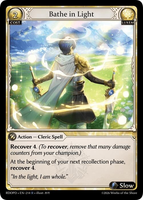 Image for Bathe in Light (214) (Radiant Origins: Pantheon) - Grand Archive TCG