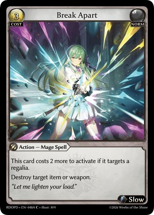 Image for Break Apart (048A) (048A) (Radiant Origins: Pantheon) - Grand Archive TCG