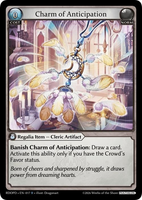 Image for Charm of Anticipation (017) (Radiant Origins: Pantheon) - Grand Archive TCG