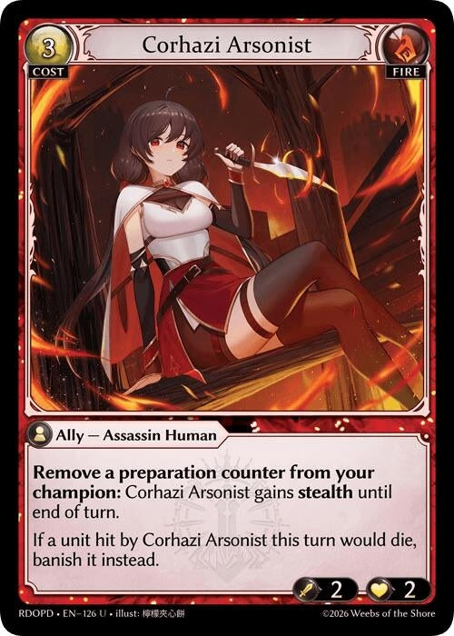 Image for Corhazi Arsonist (126) (Radiant Origins: Pantheon) - Grand Archive TCG
