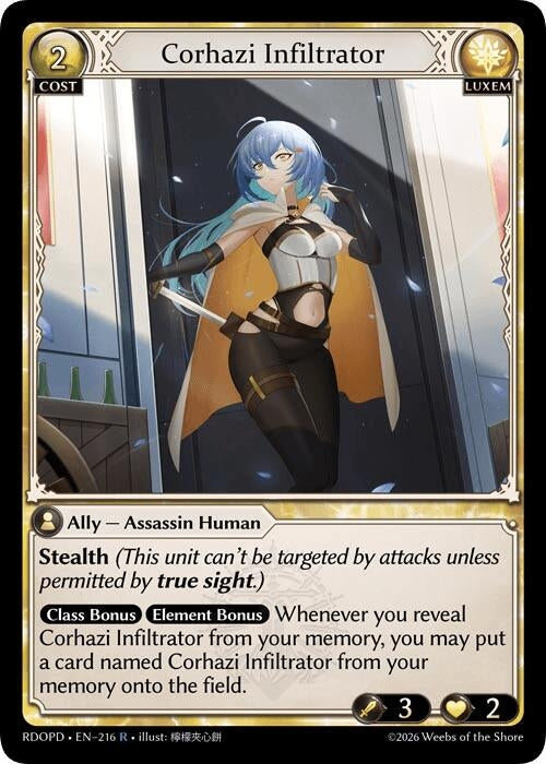 Image for Corhazi Infiltrator (216) (Radiant Origins: Pantheon) - Grand Archive TCG