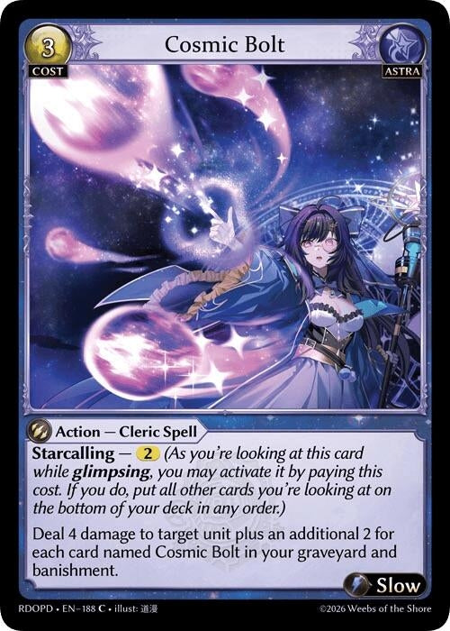 Image for Cosmic Bolt (188) (Radiant Origins: Pantheon) - Grand Archive TCG