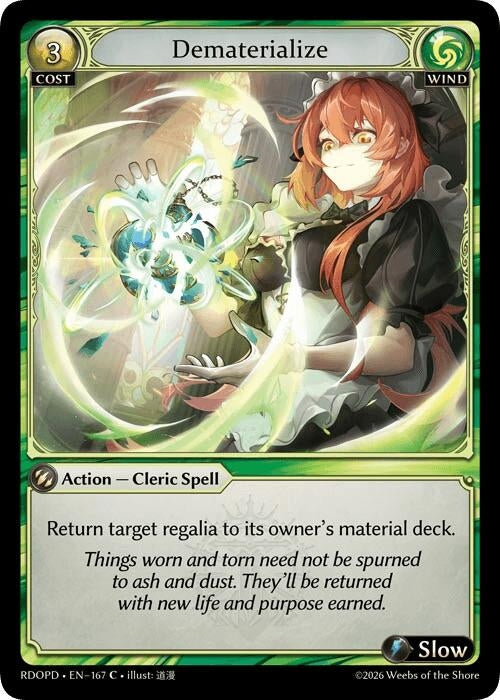 Image for Dematerialize (167) (Radiant Origins: Pantheon) - Grand Archive TCG