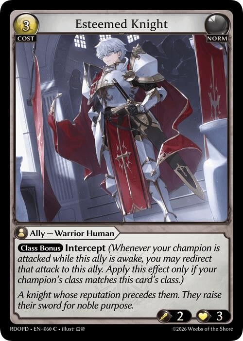 Image for Esteemed Knight (060) (Radiant Origins: Pantheon) - Grand Archive TCG
