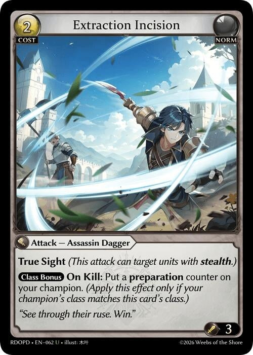 Image for Extraction Incision (062) (Radiant Origins: Pantheon) - Grand Archive TCG