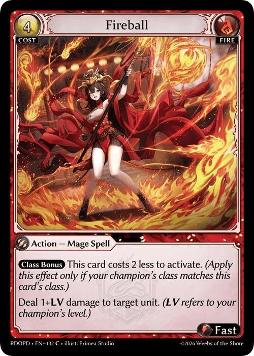 Image for Fireball (132) (Radiant Origins: Pantheon) - Grand Archive TCG