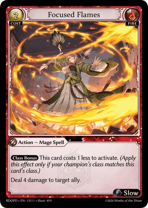 Image for Focused Flames (133) (Radiant Origins: Pantheon) - Grand Archive TCG