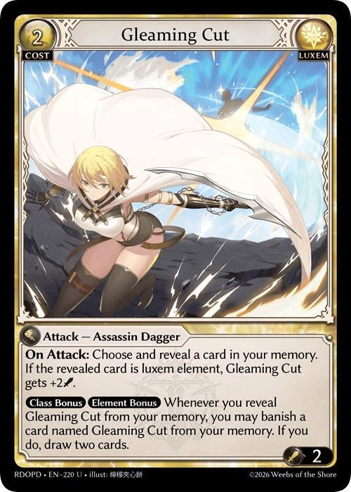 Image for Gleaming Cut (220) (Radiant Origins: Pantheon) - Grand Archive TCG