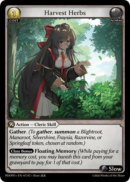 Image for Harvest Herbs (073) (Radiant Origins: Pantheon) - Grand Archive TCG