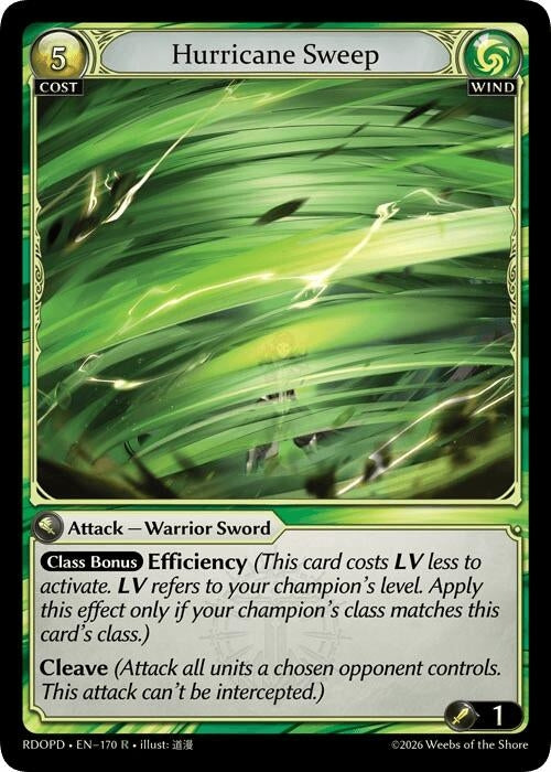 Image for Hurricane Sweep (170) (Radiant Origins: Pantheon) - Grand Archive TCG