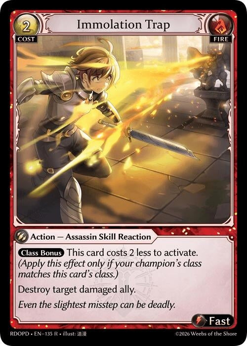 Image for Immolation Trap (135) (Radiant Origins: Pantheon) - Grand Archive TCG
