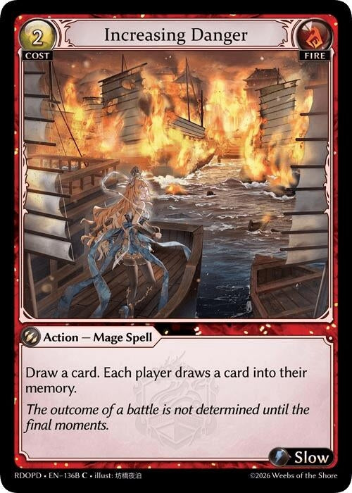 Image for Increasing Danger (136B) (136B) (Radiant Origins: Pantheon) - Grand Archive TCG