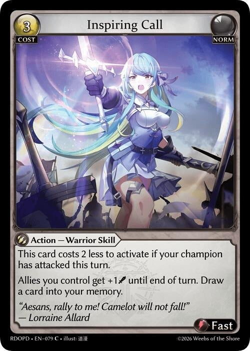 Image for Inspiring Call (079) (Radiant Origins: Pantheon) - Grand Archive TCG