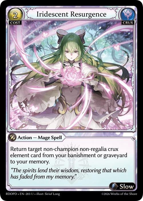Image for Iridescent Resurgence (203) (Radiant Origins: Pantheon) - Grand Archive TCG