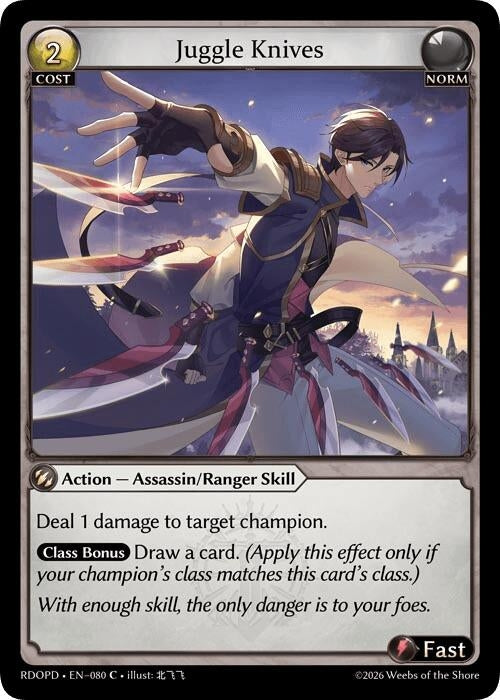 Image for Juggle Knives (080) (Radiant Origins: Pantheon) - Grand Archive TCG