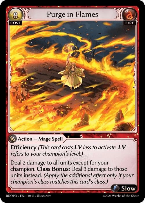 Image for Purge in Flames (140) (Radiant Origins: Pantheon) - Grand Archive TCG