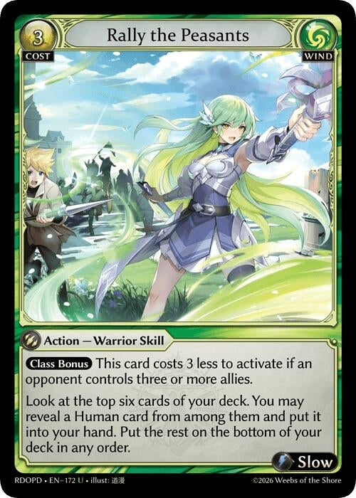 Image for Rally the Peasants (172) (Radiant Origins: Pantheon) - Grand Archive TCG