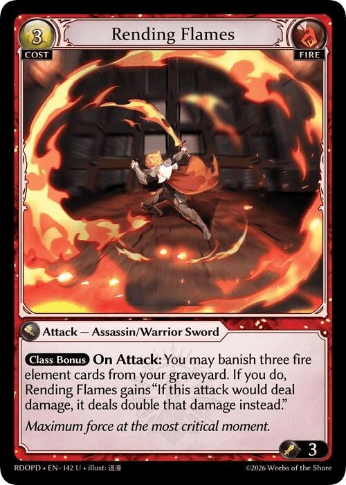 Image for Rending Flames (142) (Radiant Origins: Pantheon) - Grand Archive TCG