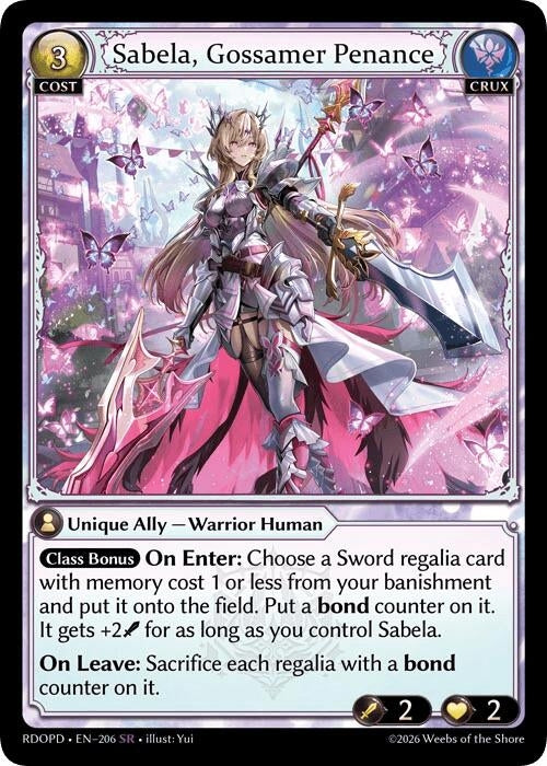 Image for Sabela, Gossamer Penance (206) (Radiant Origins: Pantheon) - Grand Archive TCG