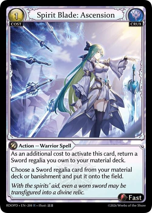 Image for Spirit Blade: Ascension (208) (Radiant Origins: Pantheon) - Grand Archive TCG