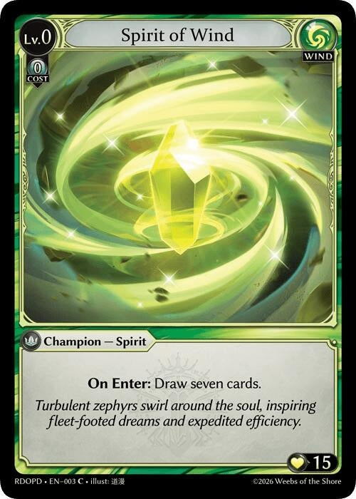 Image for Spirit of Wind (003) (Radiant Origins: Pantheon) - Grand Archive TCG
