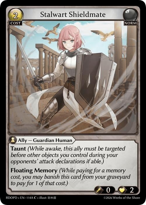 Image for Stalwart Shieldmate (114A) (114A) (Radiant Origins: Pantheon) - Grand Archive TCG