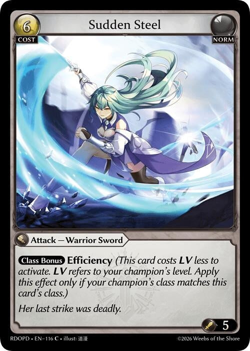 Image for Sudden Steel (116) (Radiant Origins: Pantheon) - Grand Archive TCG