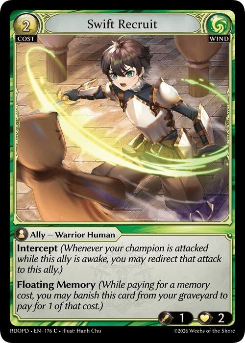 Image for Swift Recruit (176) (Radiant Origins: Pantheon) - Grand Archive TCG