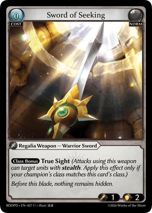 Image for Sword of Seeking (027) (Radiant Origins: Pantheon) - Grand Archive TCG
