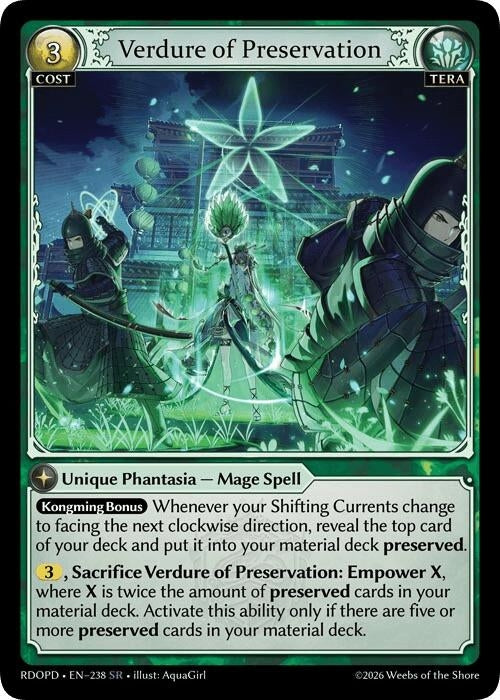 Image for Verdure of Preservation (238) (Radiant Origins: Pantheon) - Grand Archive TCG