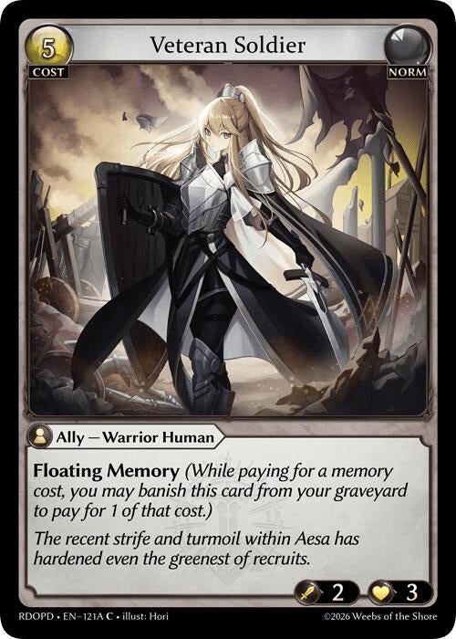 Image for Veteran Soldier (121A) (121A) (Radiant Origins: Pantheon) - Grand Archive TCG