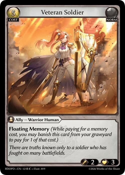 Image for Veteran Soldier (121B) (121B) (Radiant Origins: Pantheon) - Grand Archive TCG