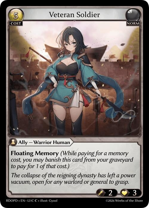 Image for Veteran Soldier (121C) (121C) (Radiant Origins: Pantheon) - Grand Archive TCG